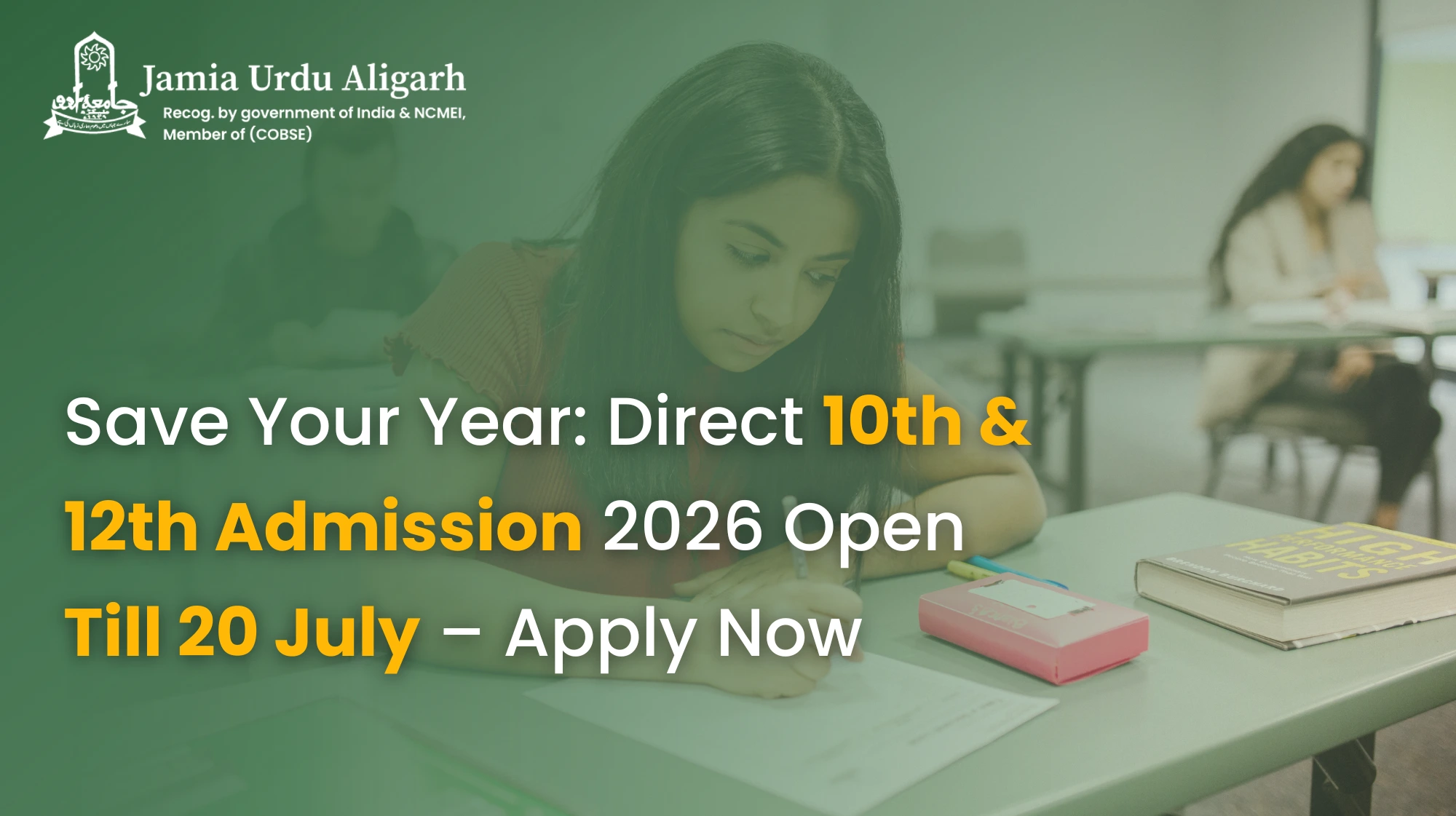 Save Your Year: Direct 10th & 12th Admission 2026 Open Till 20 July – Apply Now
